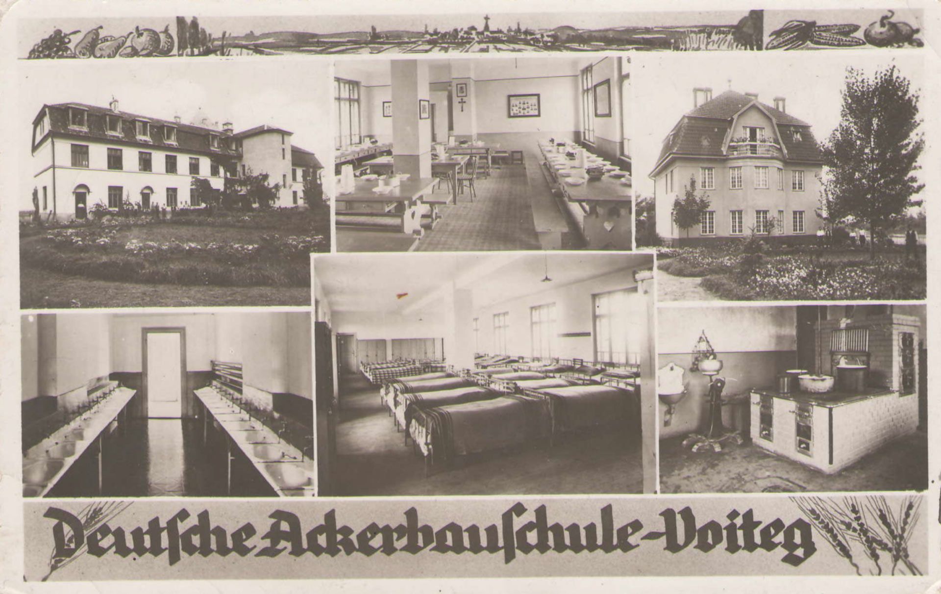 Fig. 1. Școala agricolă germană din Voiteg (vedere din 1936) (fotografie după original din arhiva personală)